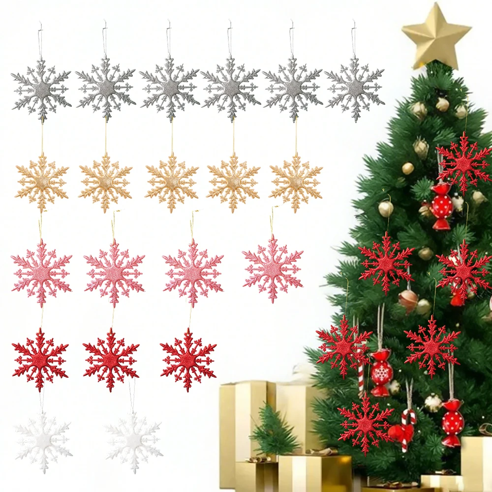 6pcs Pink/Red/Grey/Gold/White Glitter PVC Snowflake Decorations 12x10.5cm Christmas Tree Pendants for Home Decor Елочные Игрушки
6pcs Pink/Red/Grey/Gold/White Glitter PVC Snowflake Decorations 12x10.5cm Christmas Tree Pendants for Home Decor Елочные Игрушки