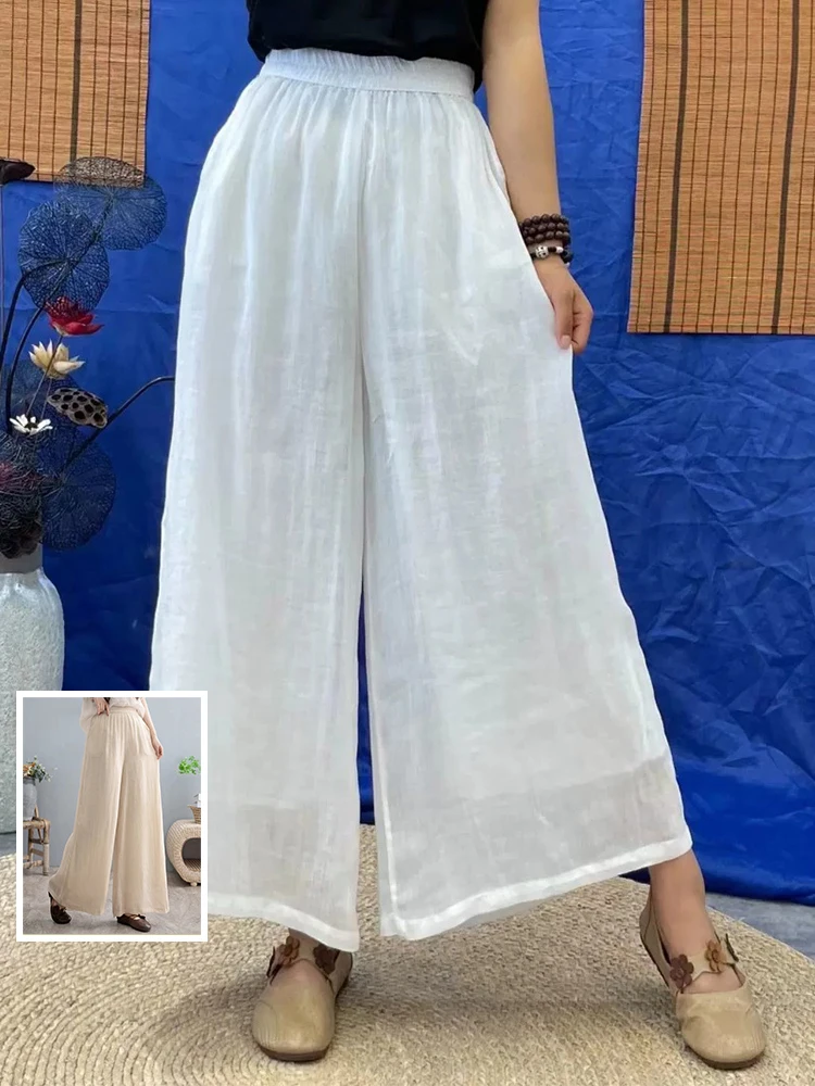 Повседневные хлопковые и льняные широкие брюки с высокой талией, утягивающие двухслойные цветные женские брюки больших размеров, брюки-юбка
Повседневные хлопковые и льняные широкие брюки с высокой талией, утягивающие двухслойные цветные женские брюки больших размеров, брюки-юбка