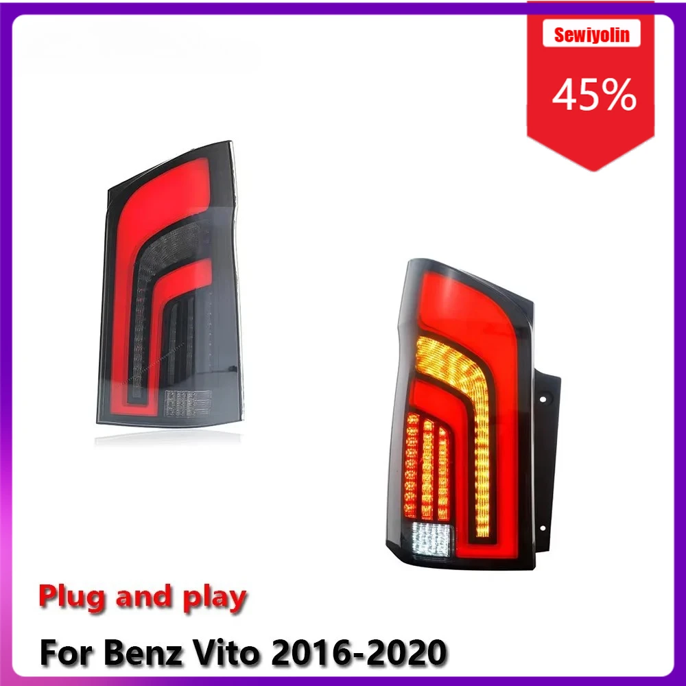Sewiyolin Car LED Lamp Tail Light Assemblies For Benz Vito 2016-2020 Auto Fog DRL Brake Turn Signal Lamp Plug and Play
Sewiyolin Car LED Lamp Tail Light Assemblies For Benz Vito 2016-2020 Auto Fog DRL Brake Turn Signal Lamp Plug and Play