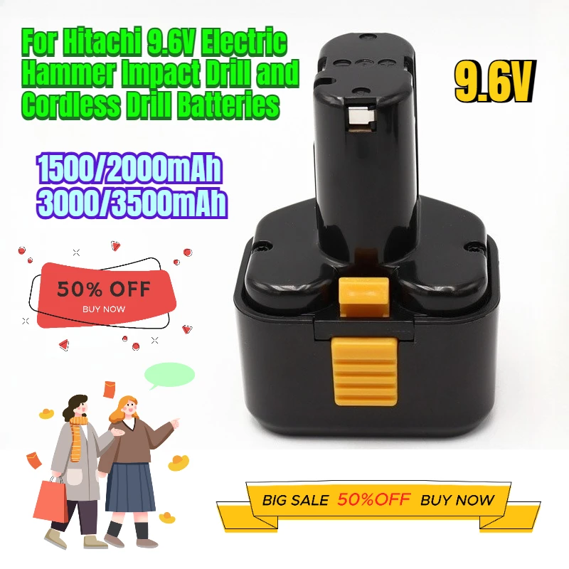 Multi capacity battery for Hitachi 9.6V Electric Hammer Impact Drill and Cordless Drill Batteries
Multi capacity battery for Hitachi 9.6V Electric Hammer Impact Drill and Cordless Drill Batteries