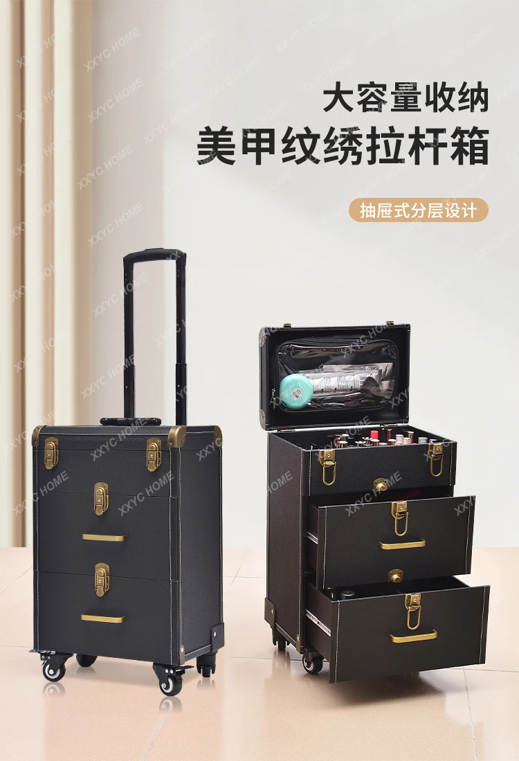 Tattoo Embroidery Nail Art Toolbox Large Capacity Special Cosmetic Case Tie Rod Going Out Beauty Eyelash Storage
Tattoo Embroidery Nail Art Toolbox Large Capacity Special Cosmetic Case Tie Rod Going Out Beauty Eyelash Storage