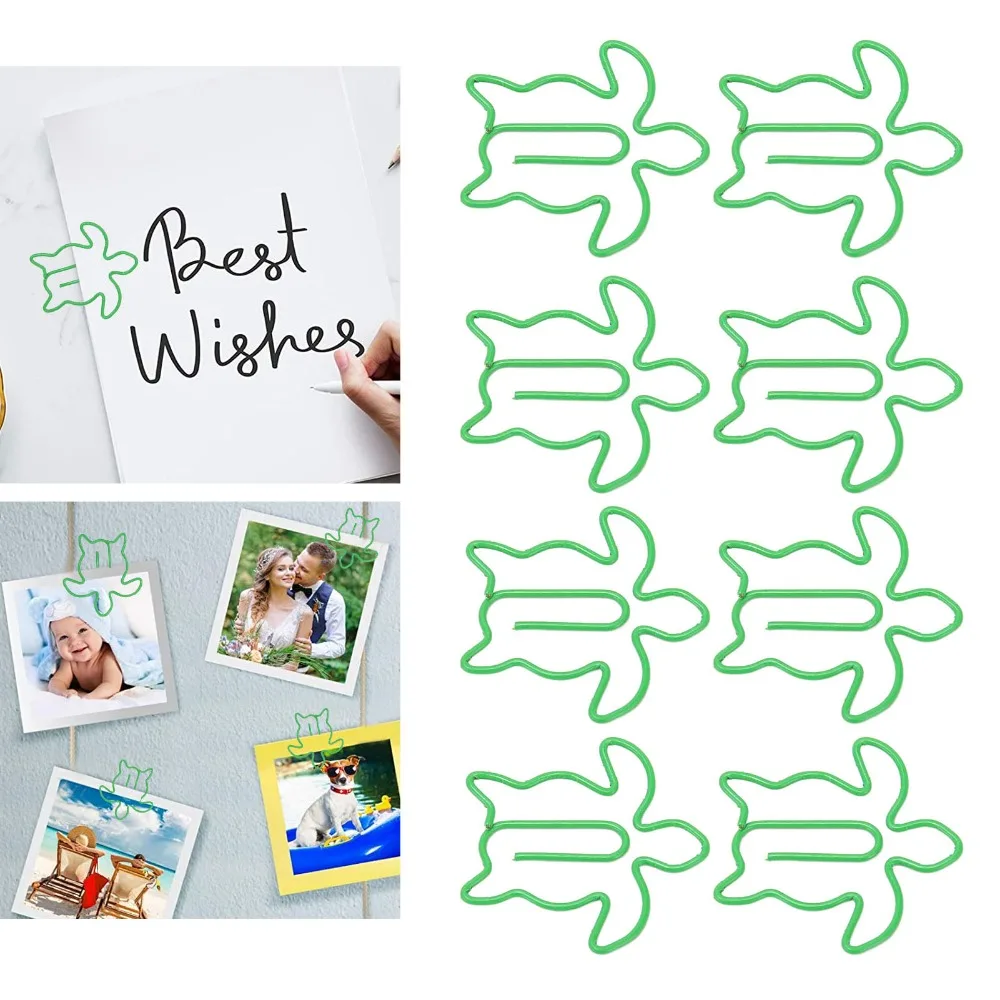 100Pcs Green Cute Paper Clips Sea Turtle 3*3cm Fancy Paperclips Exquisite Craftsmanship Cute Design Small Paper Clips
100Pcs Green Cute Paper Clips Sea Turtle 3*3cm Fancy Paperclips Exquisite Craftsmanship Cute Design Small Paper Clips