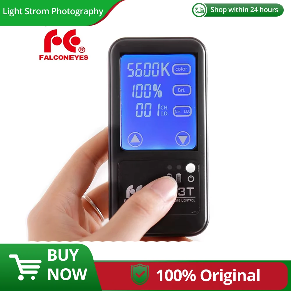 Falcon Eyes RC-3T RC-3L 2.4G Wireless Remote Control With LCD Touch Screen Control for RX-24TDX RX-29TDX LP-2005TD LP-2805TD
Falcon Eyes RC-3T RC-3L 2.4G Wireless Remote Control With LCD Touch Screen Control for RX-24TDX RX-29TDX LP-2005TD LP-2805TD