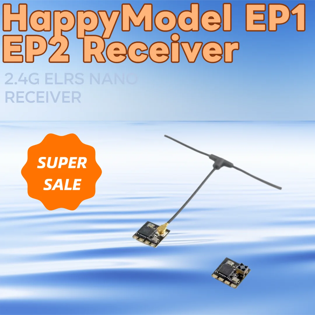 HappyModel EP1 EP2 Receiver ExpressLRS ELRS Nano Receiver 2.4GHz For ES24TX Module RC Airplane FPV Long Range LR4 LR7