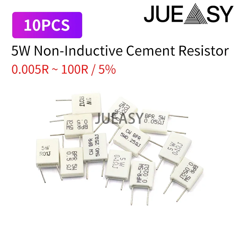 10pcs BPR56 5W Non-inductive Cement Resistor 0.01R 0.02R 0.05R 0.1R 0.15R 0.2R 0.22R 0.25R 0.3R 0.33R 0.5R 0.56R 1R 2R 10R ohm
10pcs BPR56 5W Non-inductive Cement Resistor 0.01R 0.02R 0.05R 0.1R 0.15R 0.2R 0.22R 0.25R 0.3R 0.33R 0.5R 0.56R 1R 2R 10R ohm