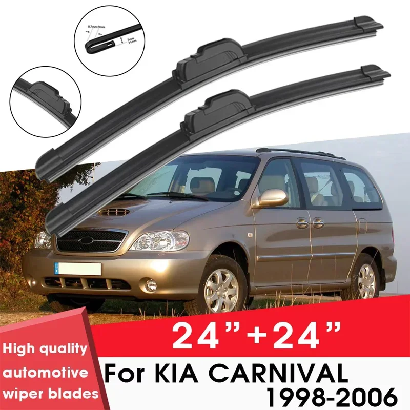 Car Wiper Blades Front Window Windshield Rubber Refill Wiper For KIA CARNIVAL 1998-2006 24"+24" Car Accessories
Car Wiper Blades Front Window Windshield Rubber Refill Wiper For KIA CARNIVAL 1998-2006 24"+24" Car Accessories