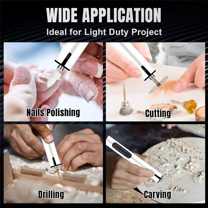 -A14E USB Rechargeable Engraving Pen Engraver,Cordless Rotary Tool For Jewelry Making, Metal Wood Stone Plastic Glass, White
-A14E USB Rechargeable Engraving Pen Engraver,Cordless Rotary Tool For Jewelry Making, Metal Wood Stone Plastic Glass, White