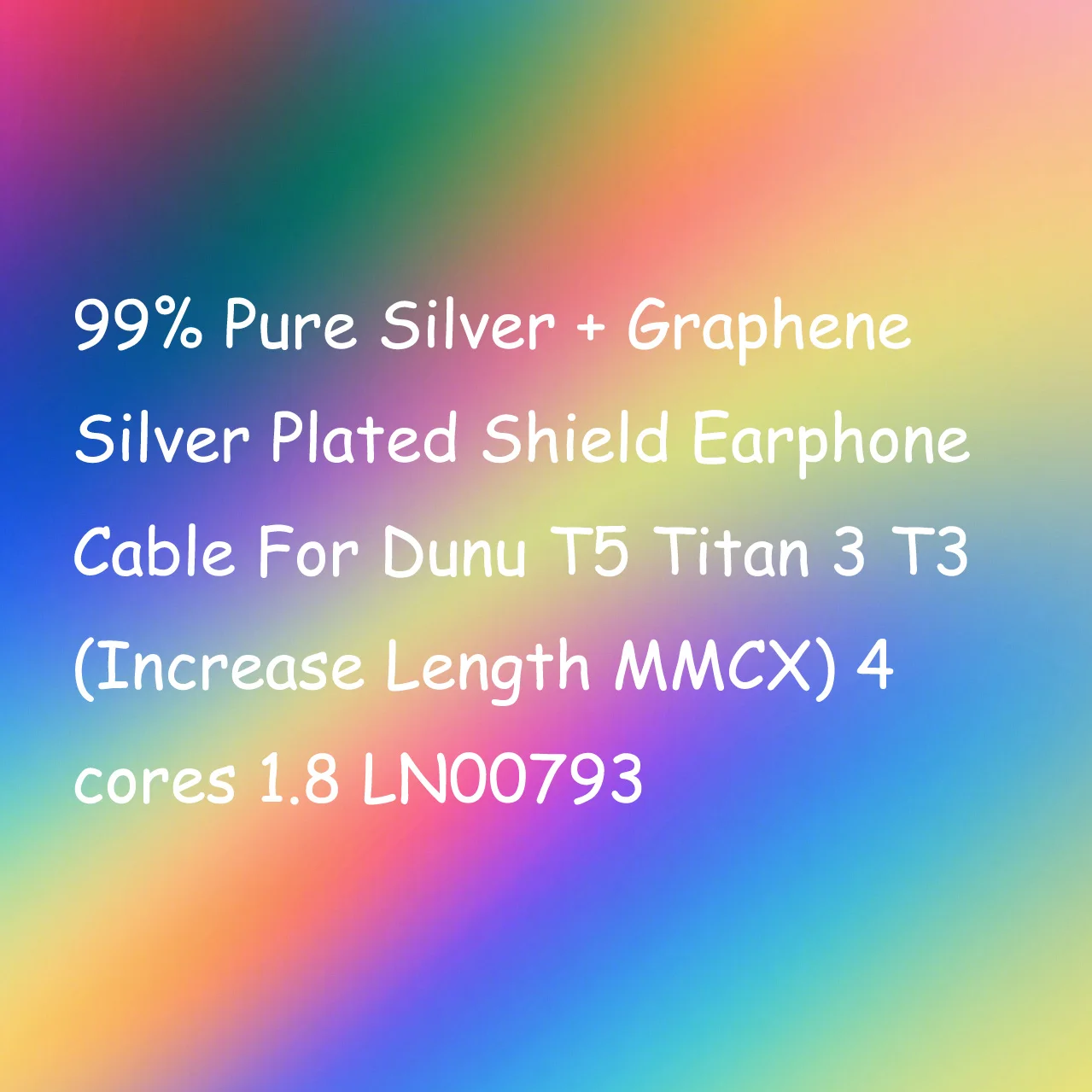 99% Pure Silver + Graphene Silver Plated Shield Earphone Cable For Dunu T5 Titan 3 T3 (Increase Length MMCX) 4 cores 1.8 LN00793
99% Pure Silver + Graphene Silver Plated Shield Earphone Cable For Dunu T5 Titan 3 T3 (Increase Length MMCX) 4 cores 1.8 LN00793