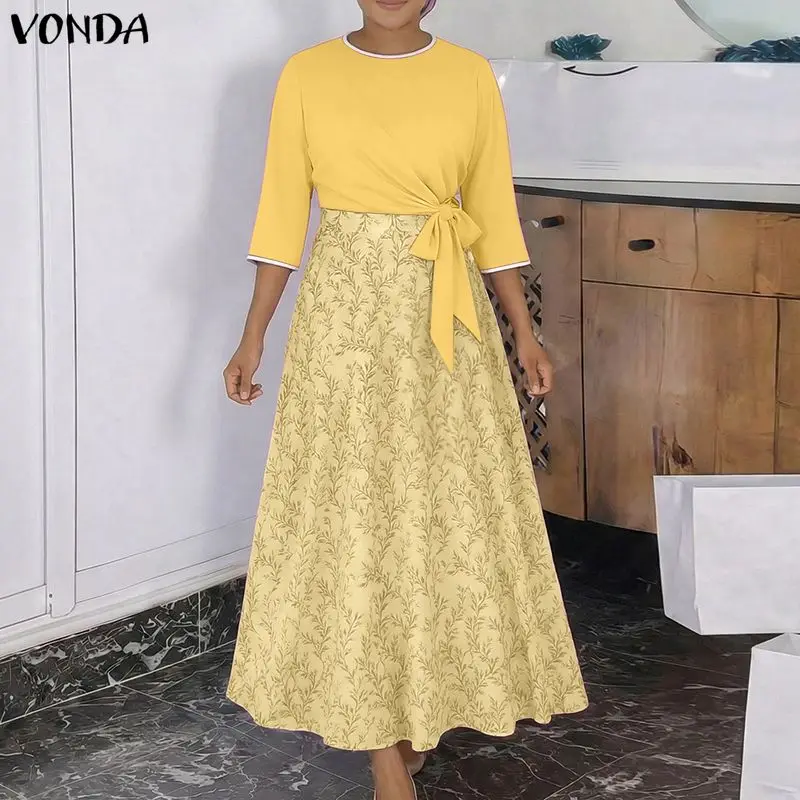 VONDA Women Plus Size Sets Fashion Summer Spring Dress Sets 3/4 Sleeve Tops Floral Print Long Skirts 2PCS OL Two-piece Outfits
VONDA Women Plus Size Sets Fashion Summer Spring Dress Sets 3/4 Sleeve Tops Floral Print Long Skirts 2PCS OL Two-piece Outfits