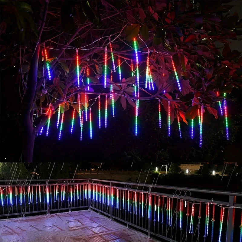 Solar LED Meteor Shower Rain Lights Waterproof Falling Raindrop Fairy String Light for Christmas Holiday Patio Decor 30CM 50CM
Solar LED Meteor Shower Rain Lights Waterproof Falling Raindrop Fairy String Light for Christmas Holiday Patio Decor 30CM 50CM