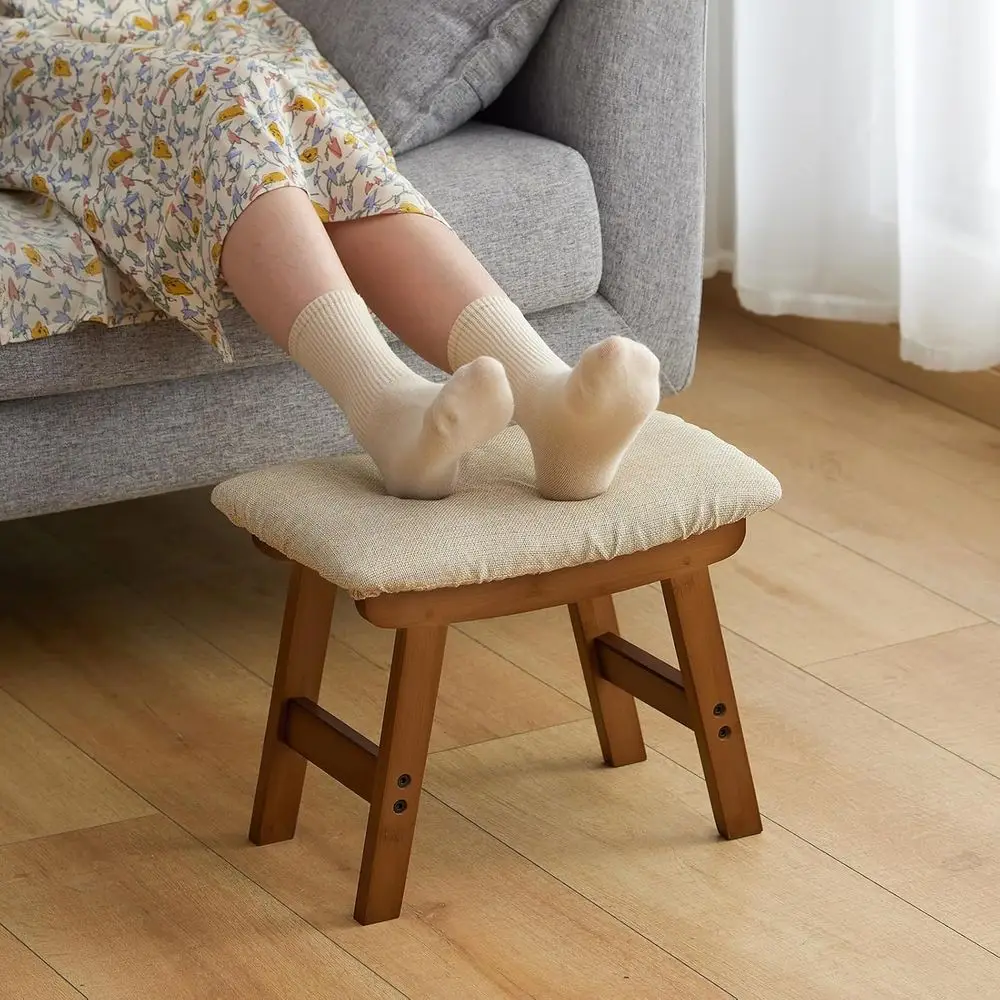 Stool Ottoman Rest Under Desk, Small Stool for Living Room, Bedroom and Kitchen (Brown Legs - Beige Stool Surface)
Stool Ottoman Rest Under Desk, Small Stool for Living Room, Bedroom and Kitchen (Brown Legs - Beige Stool Surface)