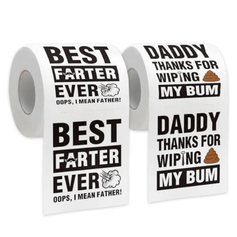 Birthday Gift for Dad, Fathers Day Present for Dad Husband, Funny Toilet Papers for Fathers Day, 2 Rolls Novelty Toilet Paper G
Birthday Gift for Dad, Fathers Day Present for Dad Husband, Funny Toilet Papers for Fathers Day, 2 Rolls Novelty Toilet Paper G
