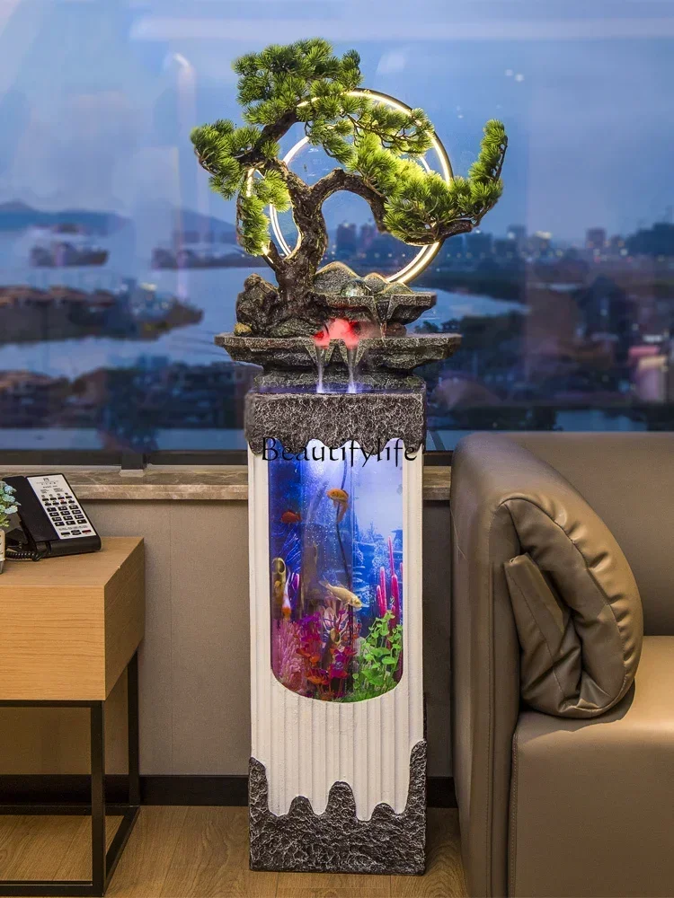 LD33Living Room Small Water Circulation Ecological Fish Tank Chinese Rockery Landscape Aquarium 
LD33Living Room Small Water Circulation Ecological Fish Tank Chinese Rockery Landscape Aquarium