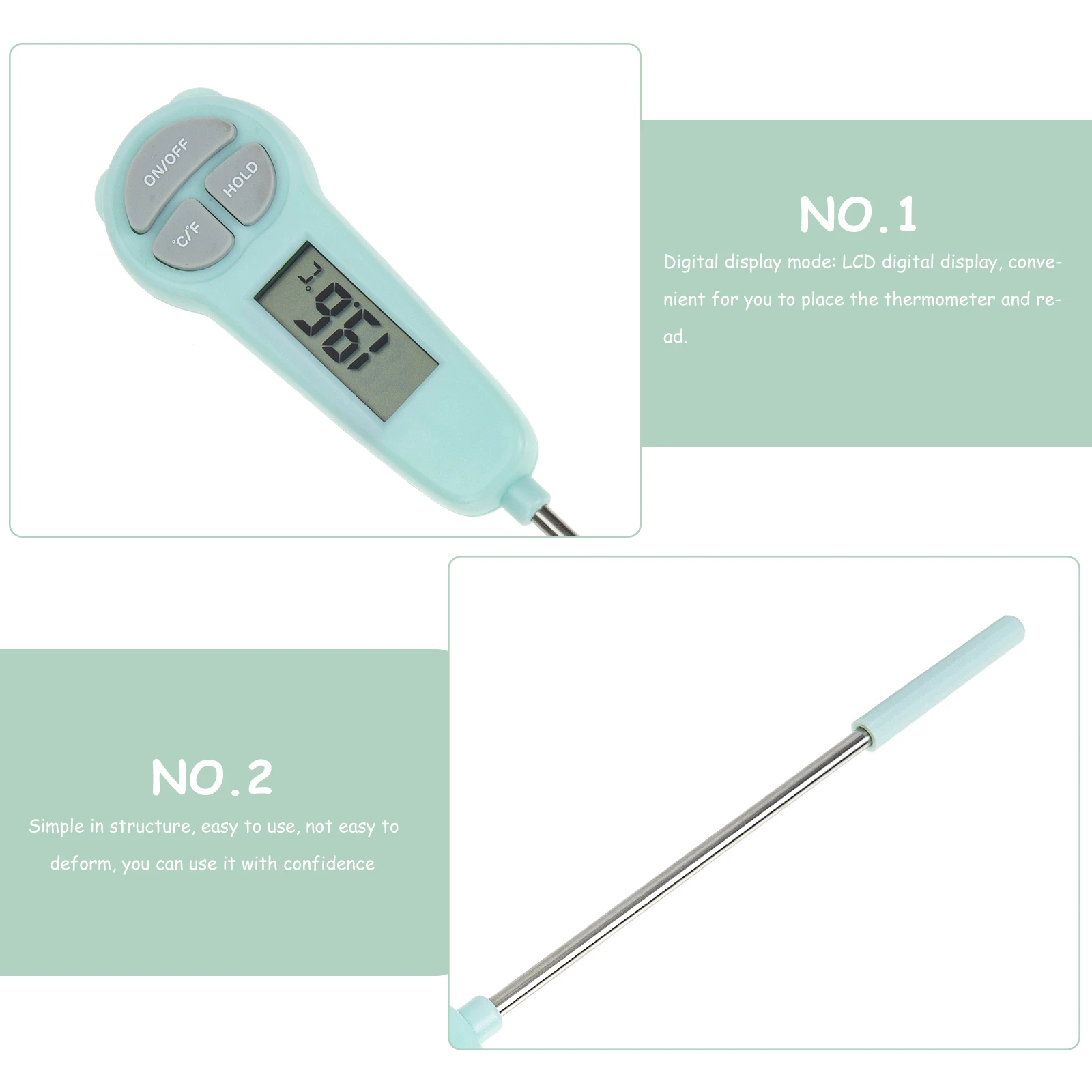 Digital Thermometer for Baby Food Thermometer Milk Cooking Food Measurement Electronic LCD Instant Read Kitchen Tool
Digital Thermometer for Baby Food Thermometer Milk Cooking Food Measurement Electronic LCD Instant Read Kitchen Tool