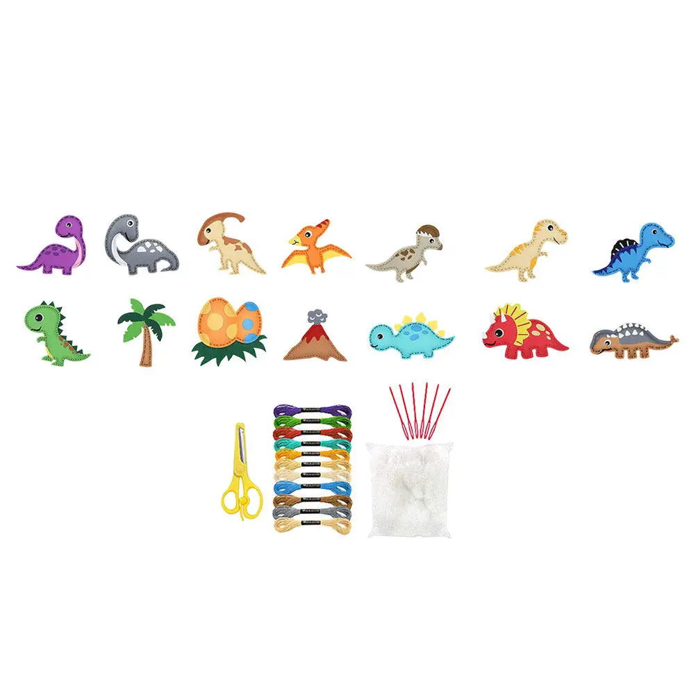 1Set Felt Dinosaur Crafts DIY Kit Wear-Resistant Creative Children Plaything Educational Home Decor Birthday Christmas Gift
1Set Felt Dinosaur Crafts DIY Kit Wear-Resistant Creative Children Plaything Educational Home Decor Birthday Christmas Gift