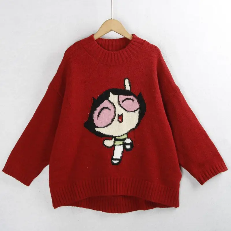 Вязаный свитер с вышивкой для девочек, зимний высокий воротник, большой размер, универсальный шерстяной пуловер с рисунком ленивого мультфильма, высокий воротник
Вязаный свитер с вышивкой для девочек, зимний высокий воротник, большой размер, универсальный шерстяной пуловер с рисунком ленивого мультфильма, высокий воротник