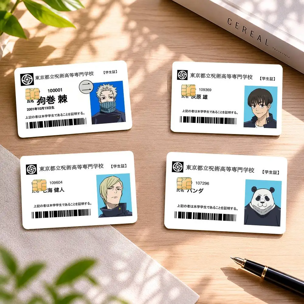 J-Jujutsu Anime Kaisen student ID 4pcs 1Set Card Stickers Small Waterproof Chip 4PCS Card Sticker Anti-Scratch
J-Jujutsu Anime Kaisen student ID 4pcs 1Set Card Stickers Small Waterproof Chip 4PCS Card Sticker Anti-Scratch