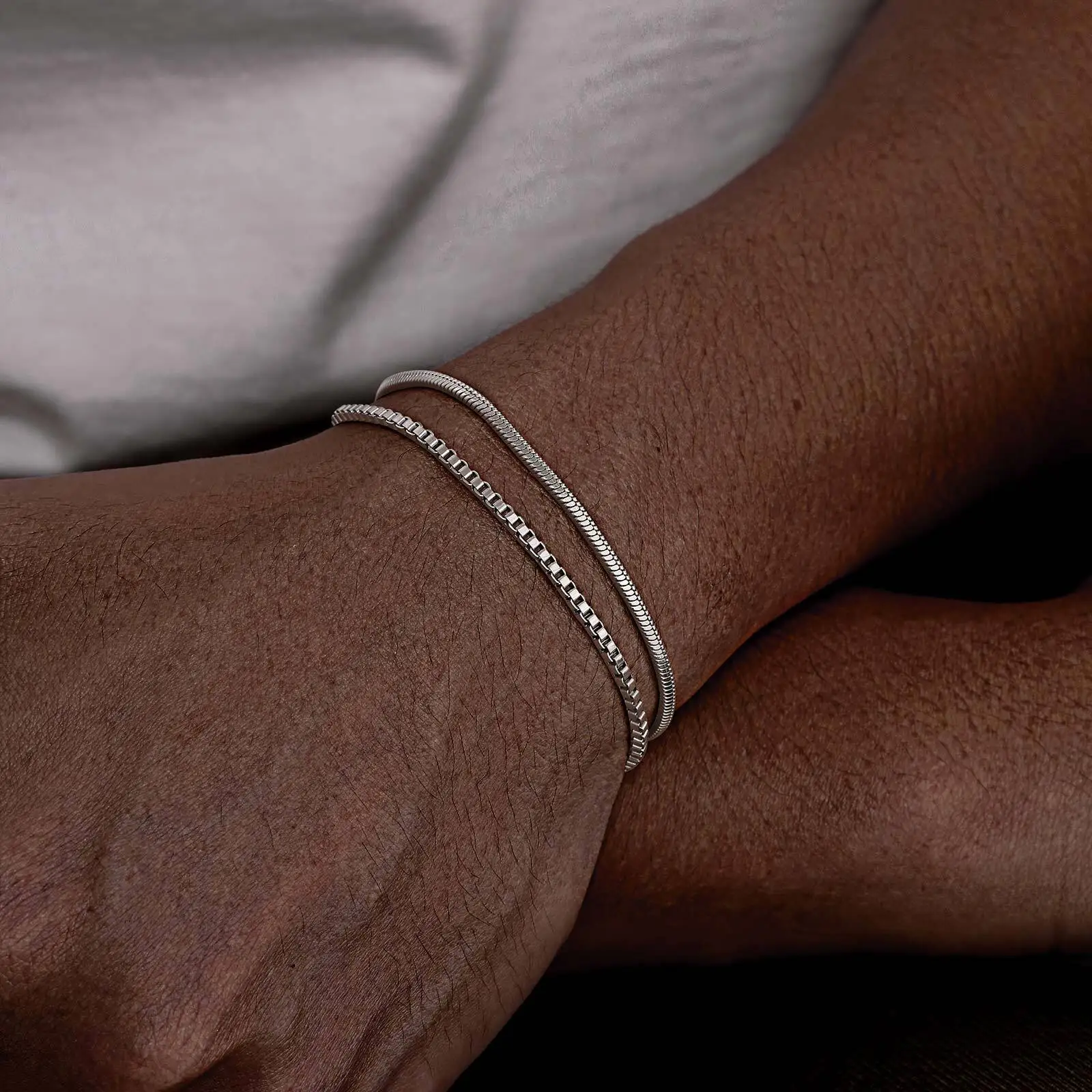 2pcs/set Simple Thin Chain Bracelets for Men,Square Box Chain Bracelet,Stainless Steel Jewelry Gift
2pcs/set Simple Thin Chain Bracelets for Men,Square Box Chain Bracelet,Stainless Steel Jewelry Gift