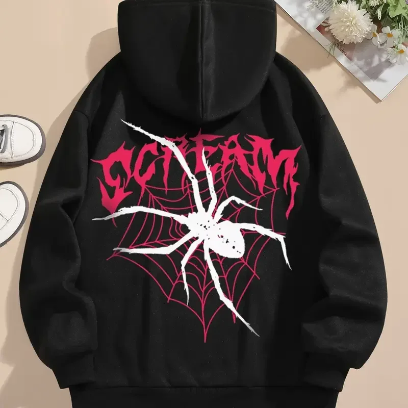 2024 New Women's Hoodie Printed Back Spider Pattern Oversized Women's Top Y2k Style Hoodie Autumn And Winter Pure Cotton Hoodie
2024 New Women's Hoodie Printed Back Spider Pattern Oversized Women's Top Y2k Style Hoodie Autumn And Winter Pure Cotton Hoodie