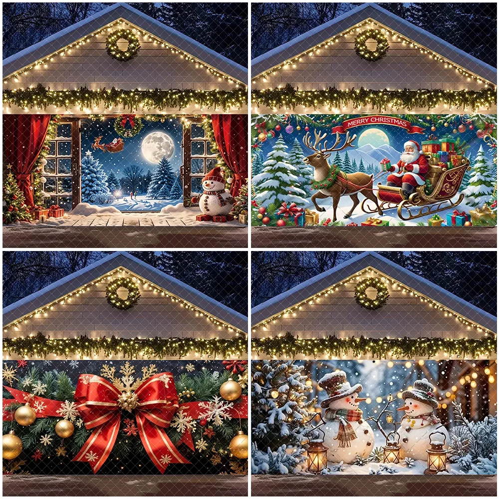 4x1.8m Large Santa And Snowman Christmas Garage Door Banner Gift And Bell Backdrop Xmas Party Decorations New Year Family Props
4x1.8m Large Santa And Snowman Christmas Garage Door Banner Gift And Bell Backdrop Xmas Party Decorations New Year Family Props