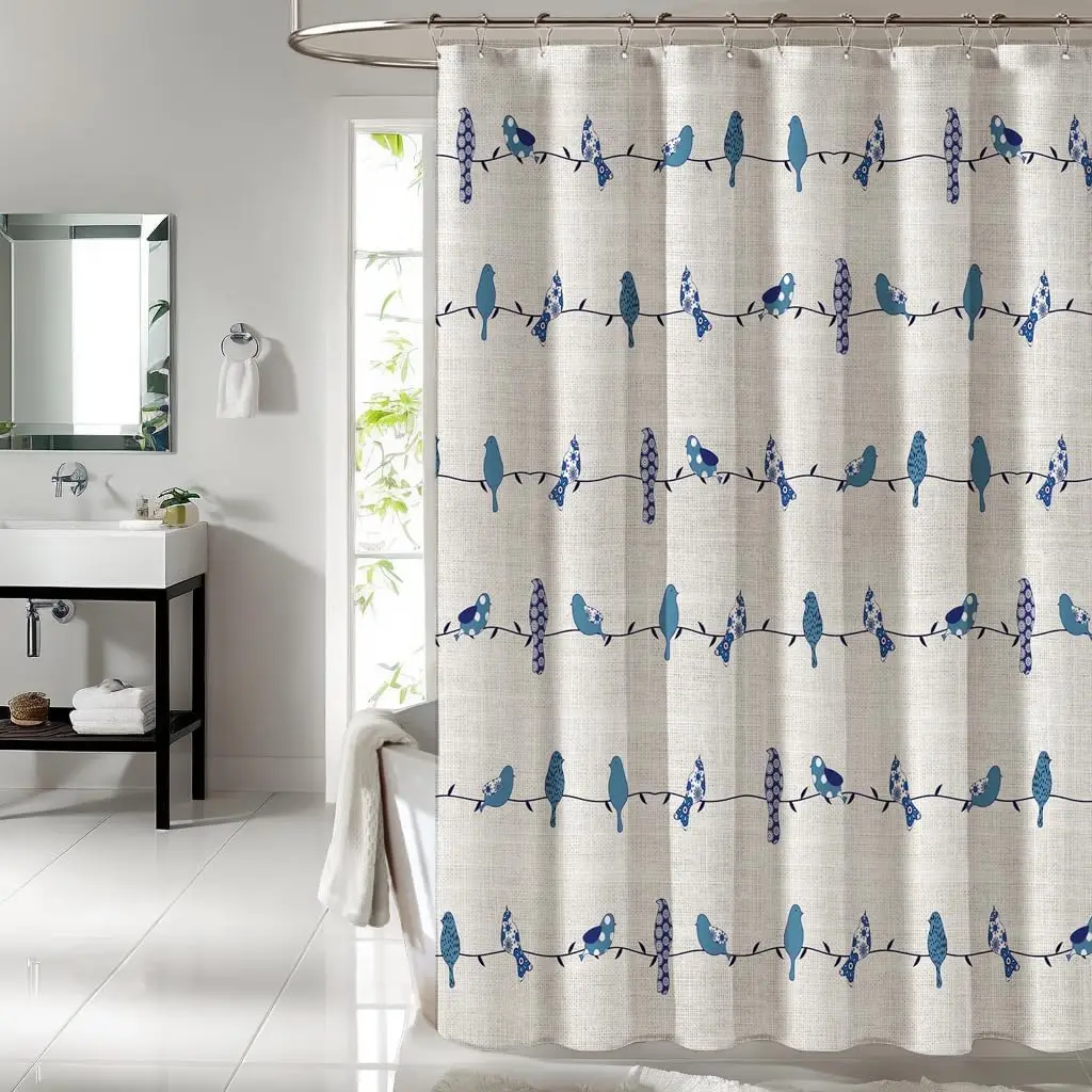 MUGINYU Винтажная льняная занавеска для душа с цветочным принтом для ванной комнаты бежевого и зеленого цвета - современный фермерский дом Матисс цветы растения ботанические
MUGINYU Винтажная льняная занавеска для душа с цветочным принтом для ванной комнаты бежевого и зеленого цвета - современный фермерский дом Матисс цветы растения ботанические