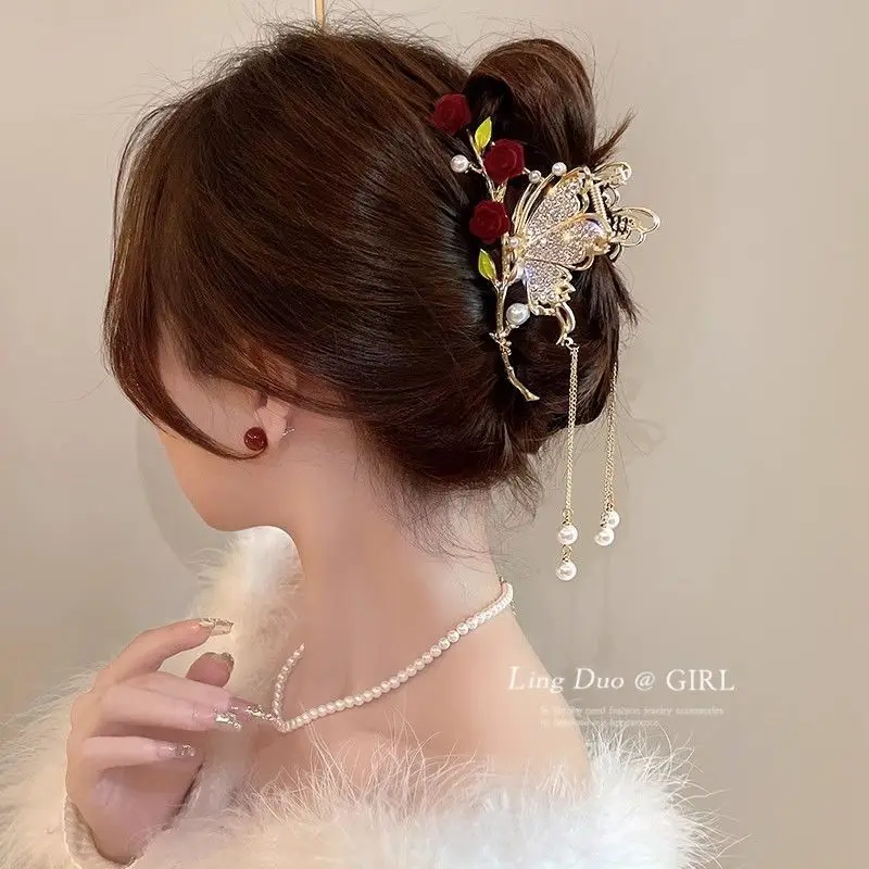Female Summer Rhinestone Tassels Alloy Trendy Headwear Hair Clip for Women Ladies Hair Claw Mother's Hairpins Hair Accessories
Female Summer Rhinestone Tassels Alloy Trendy Headwear Hair Clip for Women Ladies Hair Claw Mother's Hairpins Hair Accessories