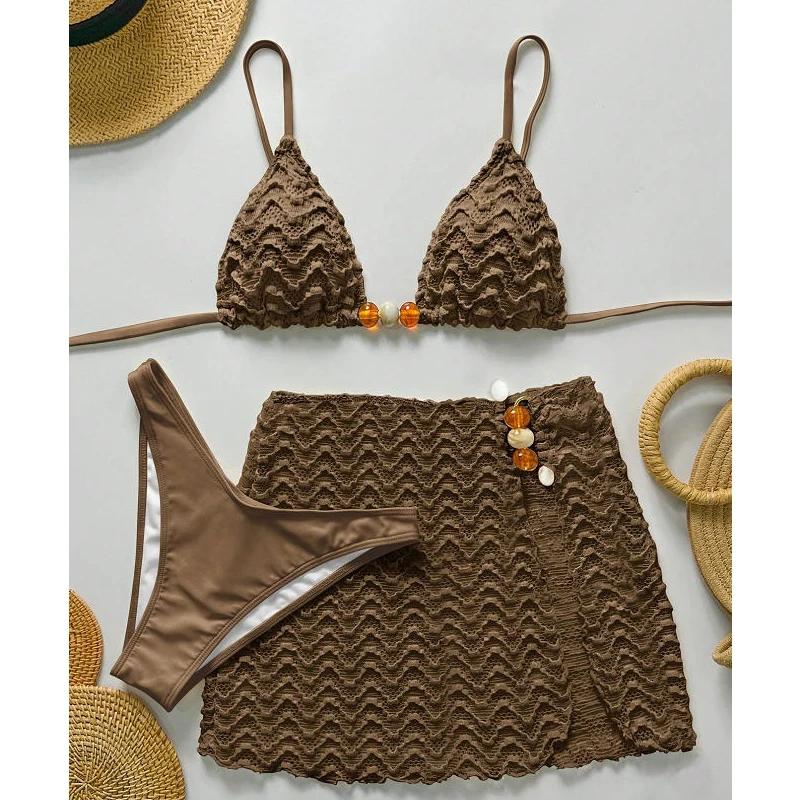 Sexy Bikini Set Women Halter Push Up Bra Skirt 3 Piece Swimsuit Bathing Suit Cover Up Thong Swimwear Biquini Купальник Женский
Sexy Bikini Set Women Halter Push Up Bra Skirt 3 Piece Swimsuit Bathing Suit Cover Up Thong Swimwear Biquini Купальник Женский