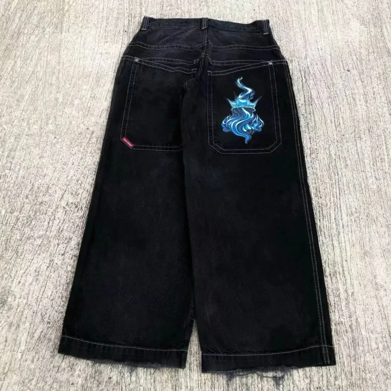 Vintage Graphic Print Baggy Jeans Y2k Streetwear Black Denim Pants Hip Hop Wide Leg Trouser Casual Loose High Waist Pant For Men
Vintage Graphic Print Baggy Jeans Y2k Streetwear Black Denim Pants Hip Hop Wide Leg Trouser Casual Loose High Waist Pant For Men