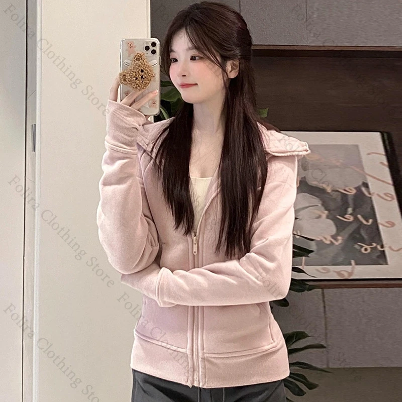 Solid Color Women's Hoodie Silm Coat Autumn Clothes Casual Sweatshirt Zip-up Hoodie Hooded Shirt Woman Sweatshirts Clothing
Solid Color Women's Hoodie Silm Coat Autumn Clothes Casual Sweatshirt Zip-up Hoodie Hooded Shirt Woman Sweatshirts Clothing
