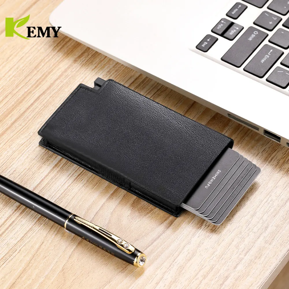 Fashion Metal Aluminum ID Card Holder Real Leather Multi-Function Designer Bank Card Wallet Business Pop-Up Cardholder Men Women
Fashion Metal Aluminum ID Card Holder Real Leather Multi-Function Designer Bank Card Wallet Business Pop-Up Cardholder Men Women
