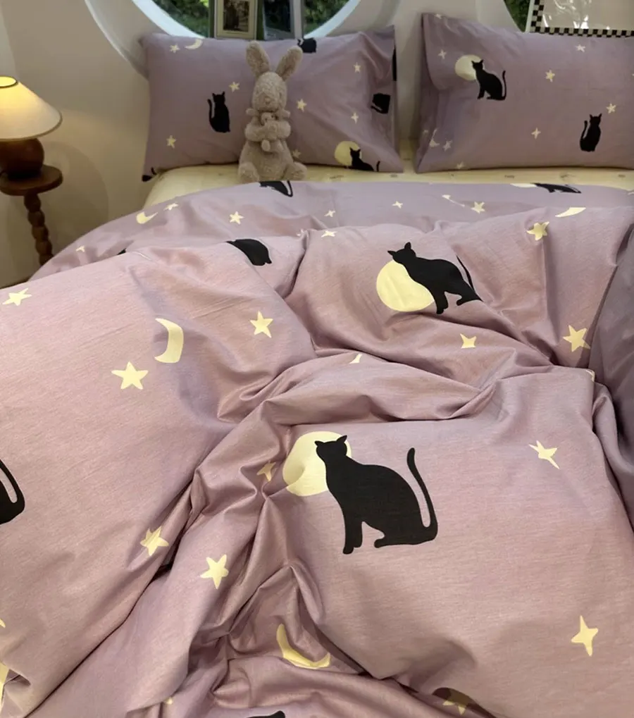 Fashion cool cat moon star beding set single double,twin full queen cartoon cotton home textile bed sheet pillowcase quilt cover
Fashion cool cat moon star beding set single double,twin full queen cartoon cotton home textile bed sheet pillowcase quilt cover