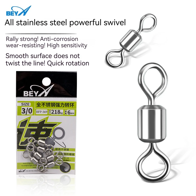 New Style Sea Fishing Stainless Steel Powerful Swivel Bfp-369 American Style Swivel Anti-Tangle Line Connector Small Accessories
New Style Sea Fishing Stainless Steel Powerful Swivel Bfp-369 American Style Swivel Anti-Tangle Line Connector Small Accessories