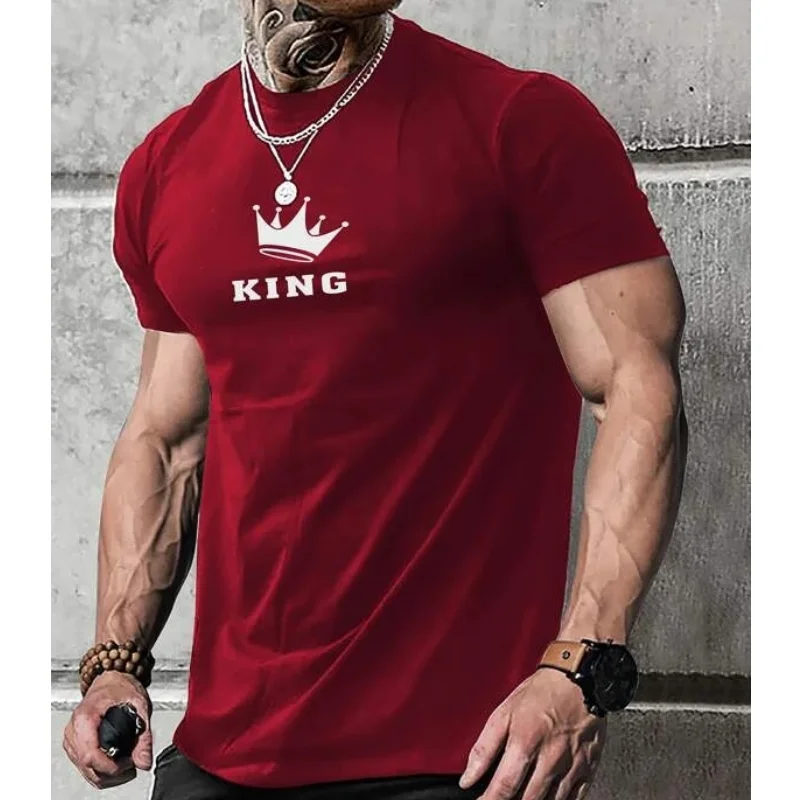 Fashion T-Shirts For Men 3d Letter King Printed Men'S Clothing Casual Short Sleeved Street Harajuku tops Loose Oversized T Shirt
Fashion T-Shirts For Men 3d Letter King Printed Men'S Clothing Casual Short Sleeved Street Harajuku tops Loose Oversized T Shirt