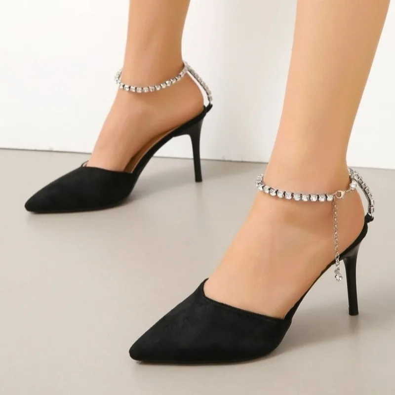 2026 Summer Sexy Stiletto High Heels Sandals for Women Wedding Rhinestones Ankle Strap Pointy Toe Party Shoes Lady Sandalias
2026 Summer Sexy Stiletto High Heels Sandals for Women Wedding Rhinestones Ankle Strap Pointy Toe Party Shoes Lady Sandalias