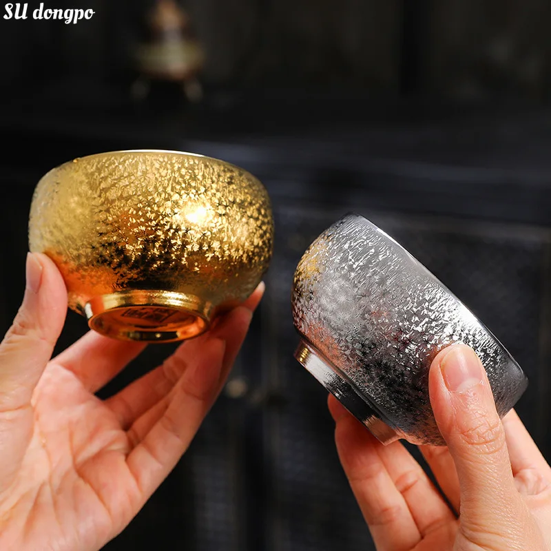 130ml Gilded Tea Cup Ceramic Tea Cups Gold/silver Tea Set Master Cup Single Cup Household Chinese Kungfu Exquisite Tea Bowl
130ml Gilded Tea Cup Ceramic Tea Cups Gold/silver Tea Set Master Cup Single Cup Household Chinese Kungfu Exquisite Tea Bowl