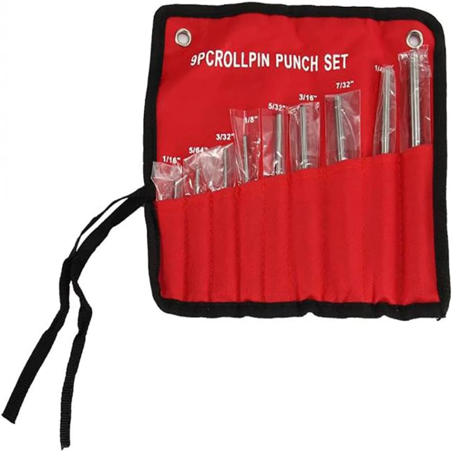 Durable 9 Piece Roll Pin Set Crafted from Precision 40 CR Steel - Conveniently Stored in Handy Pouch for Automotive, Gunsmithing
Durable 9 Piece Roll Pin Set Crafted from Precision 40 CR Steel - Conveniently Stored in Handy Pouch for Automotive, Gunsmithing