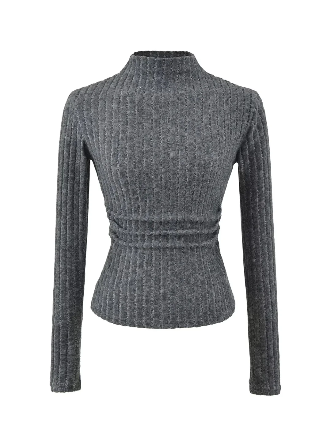 Женская облегающая футболка с высоким воротником и ребристой складкой, длинный рукав, сексуальный дизайн, в китайском стиле
Женская облегающая футболка с высоким воротником и ребристой складкой, длинный рукав, сексуальный дизайн, в китайском стиле