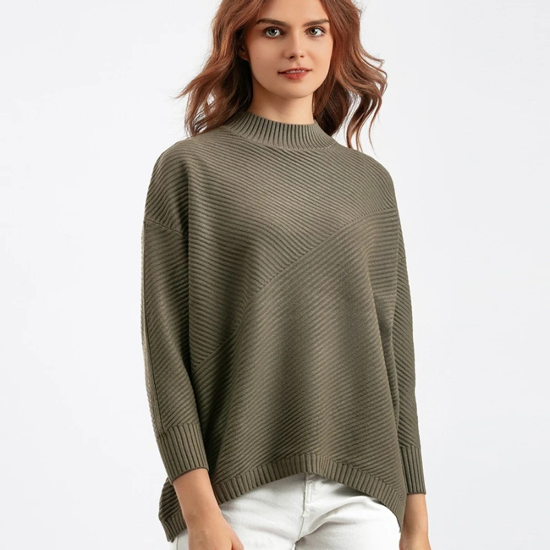 New Retro Loose Large-sized Long-sleeved Top Pullover Knitted Sweater for Autumn and Winter Women's Base Layer Sweater
New Retro Loose Large-sized Long-sleeved Top Pullover Knitted Sweater for Autumn and Winter Women's Base Layer Sweater