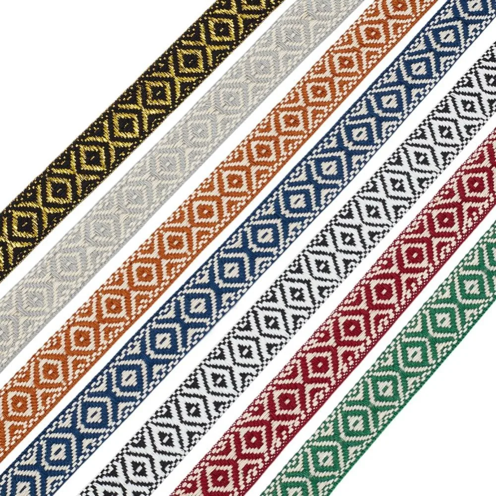 35 Yards Jacquard Ribbon Trim 7 Colors Ethnic Style Embroidery Polyester Ribbons Rhombus Pattern 1 Inch Wide Garment
35 Yards Jacquard Ribbon Trim 7 Colors Ethnic Style Embroidery Polyester Ribbons Rhombus Pattern 1 Inch Wide Garment