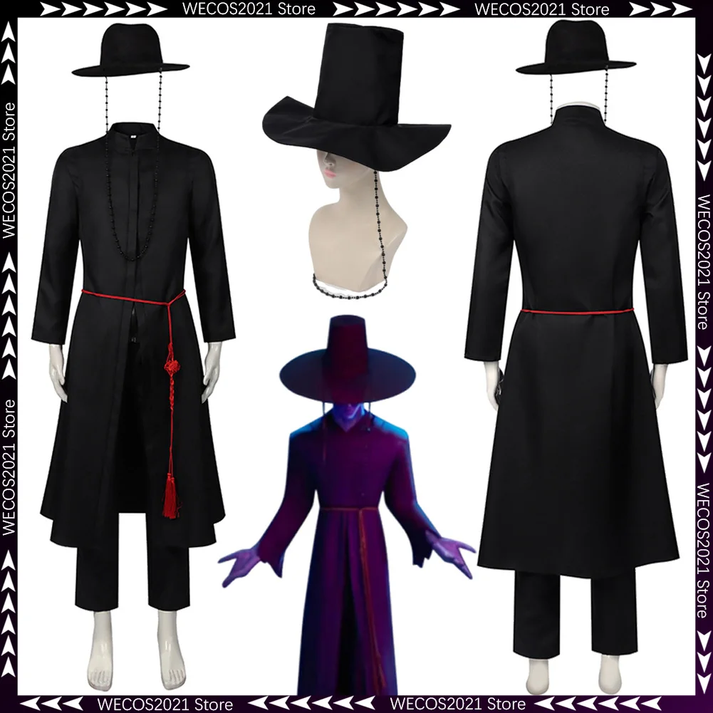 2025 Cartoon Demon Hunter of KPop Saja Boys Cosplay Fantasy Black Hat Suits Clothing Movie Costume Disguise Adult Men Outfits
2025 Cartoon Demon Hunter of KPop Saja Boys Cosplay Fantasy Black Hat Suits Clothing Movie Costume Disguise Adult Men Outfits