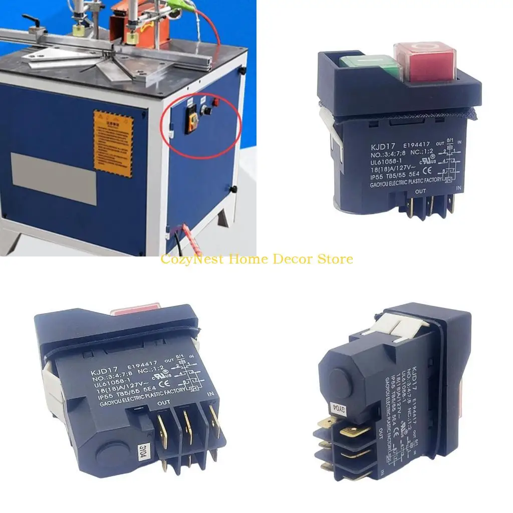 92MF 127V Electromagnetic Pushbutton Convenient 220V Electromagnetic Push Button PVC Switches Simple Operation for DIY
92MF 127V Electromagnetic Pushbutton Convenient 220V Electromagnetic Push Button PVC Switches Simple Operation for DIY