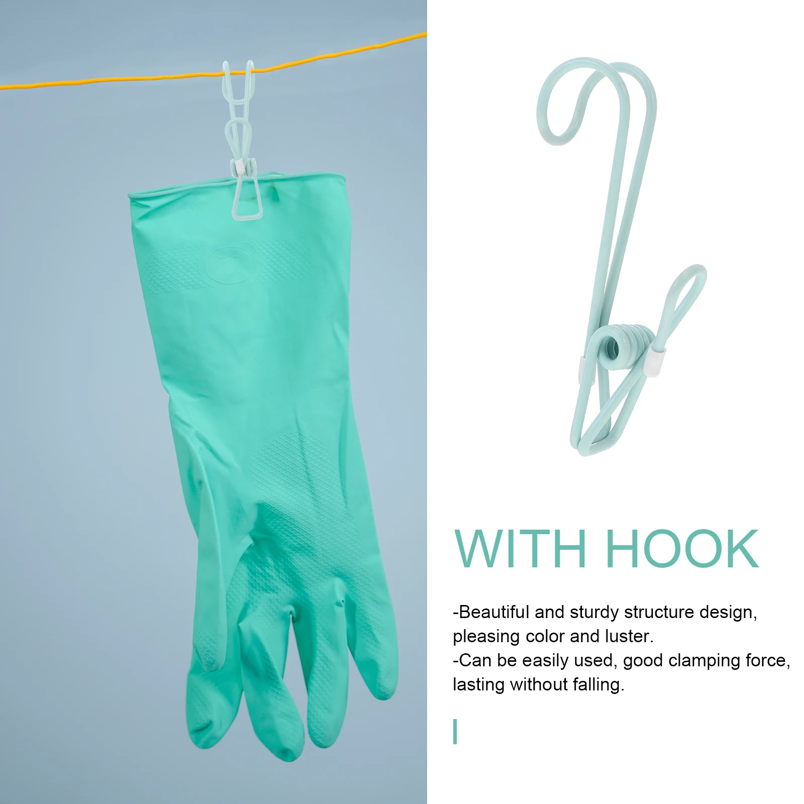 10pcs Clothes Clips Hanging Type Space-Saving Laundry Drying Hooks Steel Wire Blue Multi-Functional Socks Photo Outdoor
10pcs Clothes Clips Hanging Type Space-Saving Laundry Drying Hooks Steel Wire Blue Multi-Functional Socks Photo Outdoor