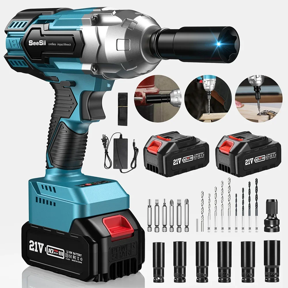 For 650N.M Torque Impact Wrench 1/2 inch Cordless Electric Wrench Screwdriver Power Tool for Car Tire disassembly Home D
For 650N.M Torque Impact Wrench 1/2 inch Cordless Electric Wrench Screwdriver Power Tool for Car Tire disassembly Home D