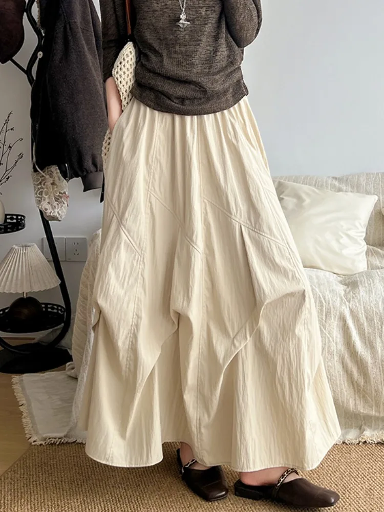 Retro Kaki A-Line Skirt Women's Summer Commute Slimming Versatile Cake Style High Waist Gored Skirt Soft Comfortable
Retro Kaki A-Line Skirt Women's Summer Commute Slimming Versatile Cake Style High Waist Gored Skirt Soft Comfortable