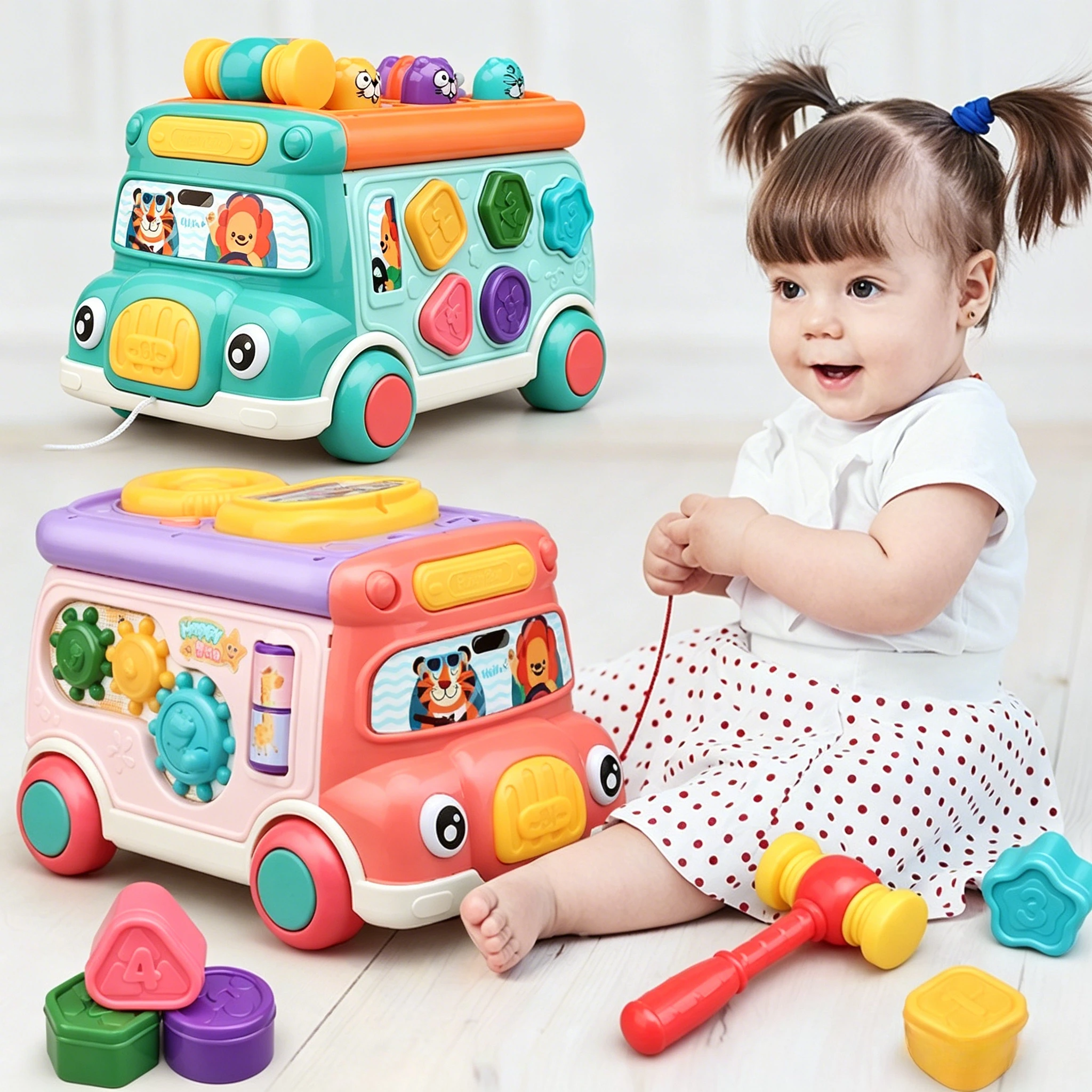 6-in-1 Montessori Toys Bus for Baby Educational Musical Sensory Learning Toddler Toys First Birthday Gifts for Girls Boys
6-in-1 Montessori Toys Bus for Baby Educational Musical Sensory Learning Toddler Toys First Birthday Gifts for Girls Boys