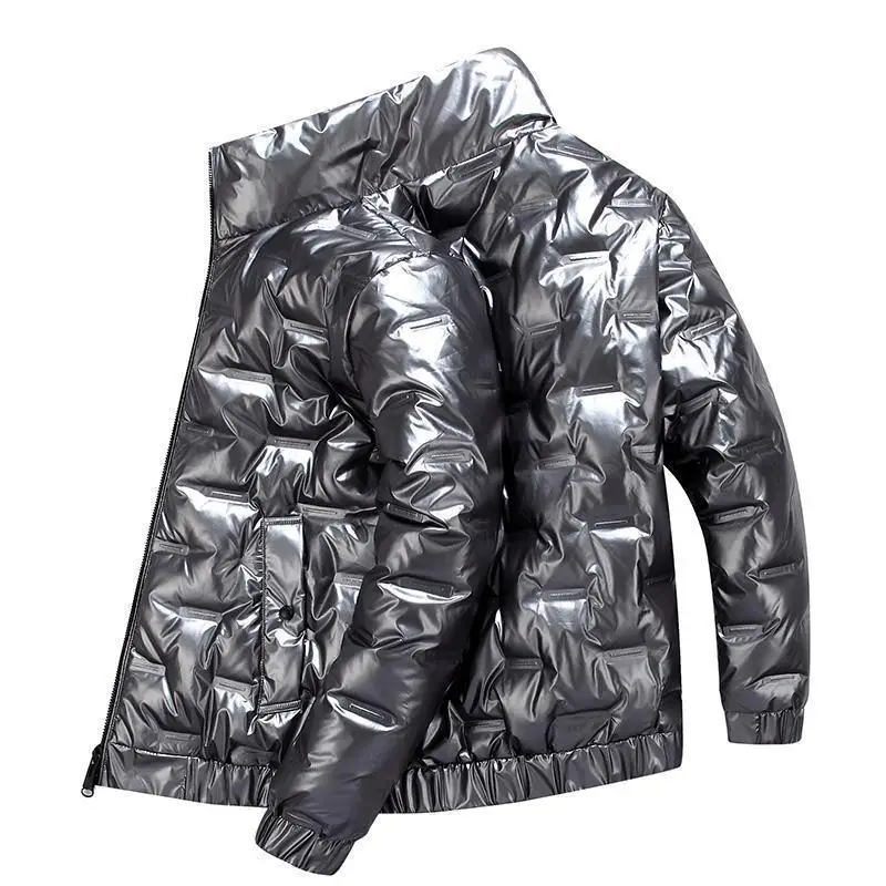 Men's Winter Thiened down Cotton Jaet Stand Collar Warm Cold Resistant Outerwear Bright Surface Faionable Korean Sle
Men's Winter Thiened down Cotton Jaet Stand Collar Warm Cold Resistant Outerwear Bright Surface Faionable Korean Sle