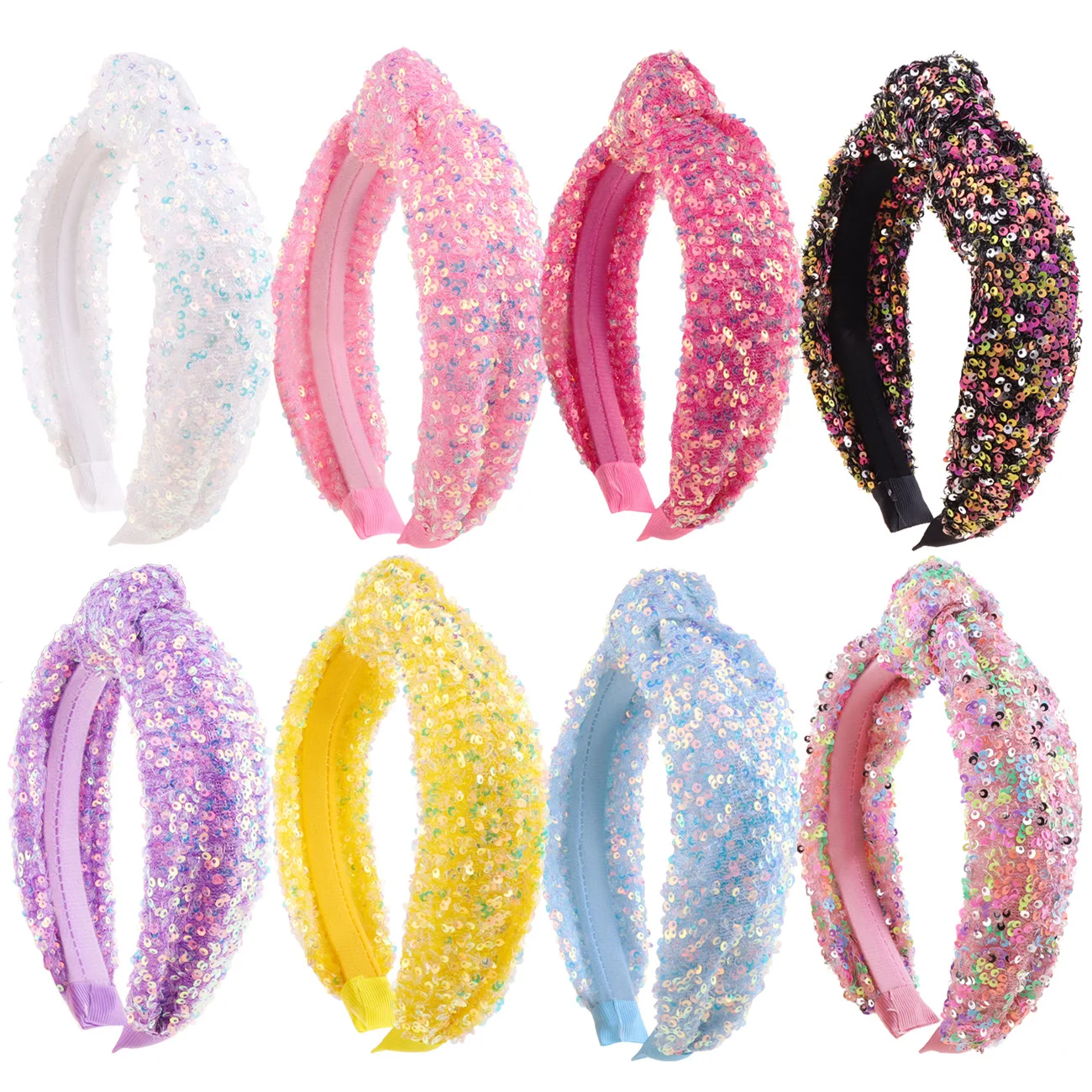 Sequin Knot Headband for Girls Rainbow Knotted Hair Bands Accessories for Kids Sparkly Iridescent Headbands Women Party Headwear
Sequin Knot Headband for Girls Rainbow Knotted Hair Bands Accessories for Kids Sparkly Iridescent Headbands Women Party Headwear