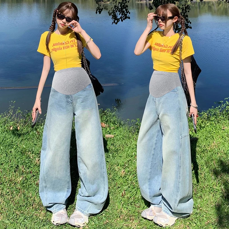 Plus Size Relaxed Fit Curved Hem Flared Pants (Stylish & Comfortable) Pregnancy Women 2025 Light Blue Maternity Wide-Leg Jeans
Plus Size Relaxed Fit Curved Hem Flared Pants (Stylish & Comfortable) Pregnancy Women 2025 Light Blue Maternity Wide-Leg Jeans