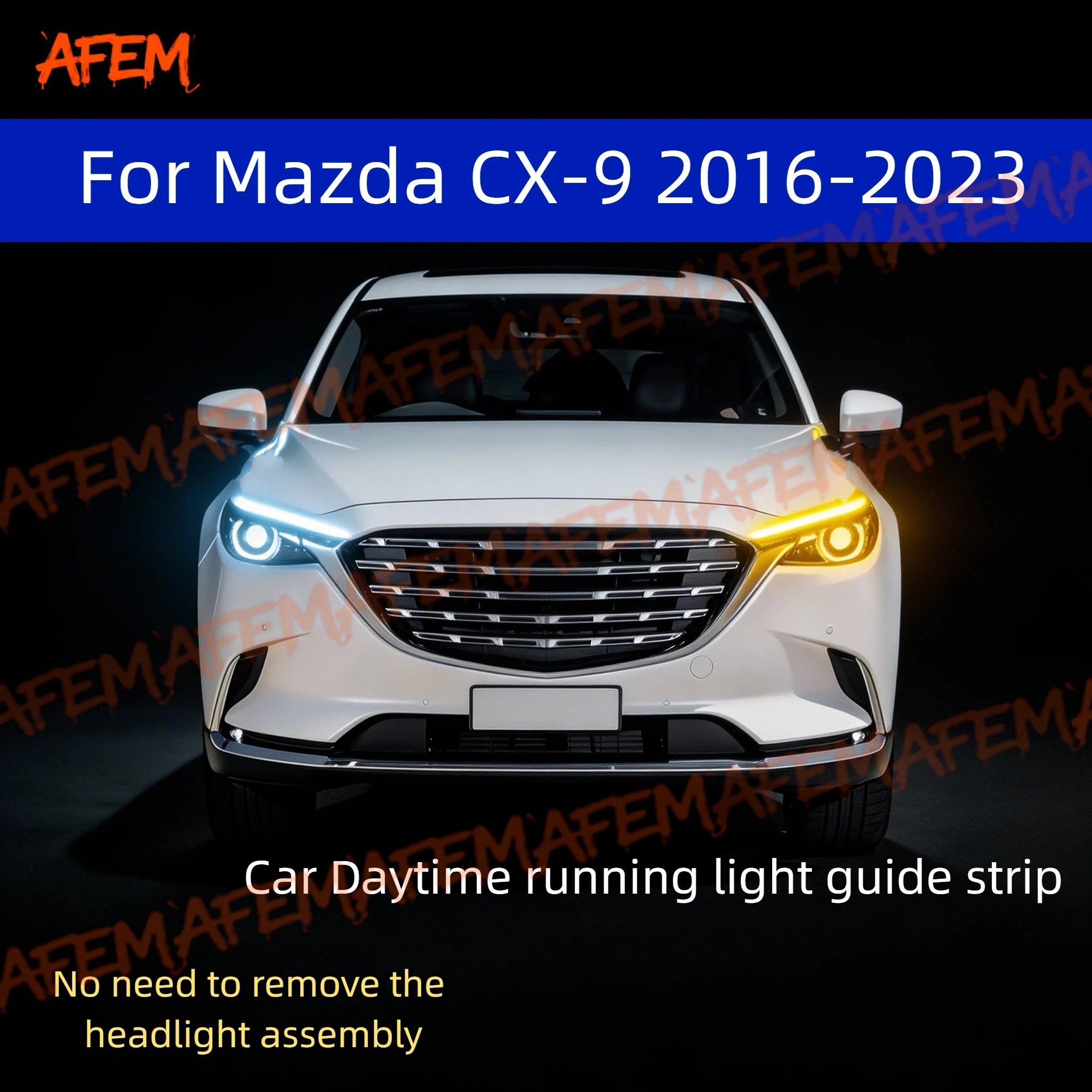 Car DRL Daytime Running Light Start Scan Style Sequential Flowing Turn Signal Light Ultra-Thin LED For Mazda CX-9 2016-2023
Car DRL Daytime Running Light Start Scan Style Sequential Flowing Turn Signal Light Ultra-Thin LED For Mazda CX-9 2016-2023