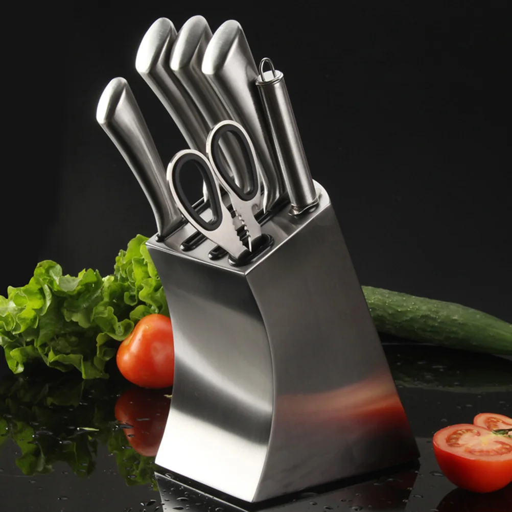 Knife Rack for Kitchen Storage Non Slip Stainless Steel Holder ganizing Knives Safely Sturdy Metal Casing Angled Slots Protect
Knife Rack for Kitchen Storage Non Slip Stainless Steel Holder ganizing Knives Safely Sturdy Metal Casing Angled Slots Protect